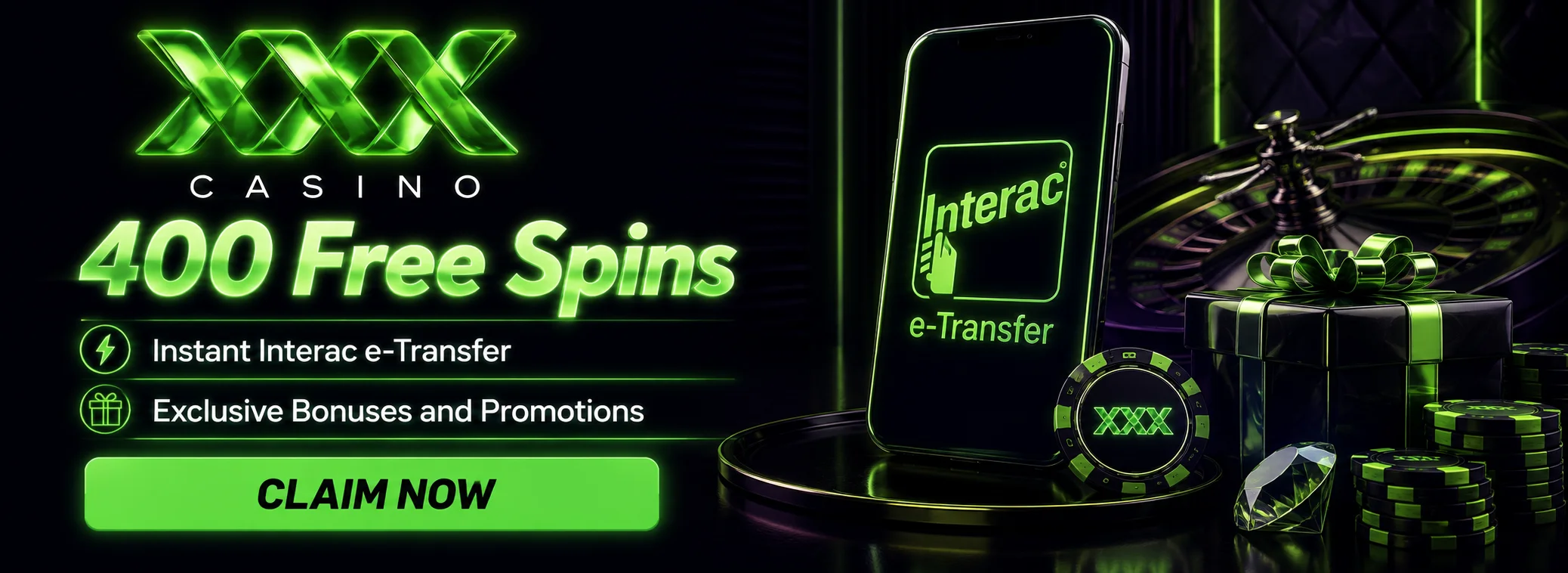 The 400 free spins welcome offer at XXX Casino