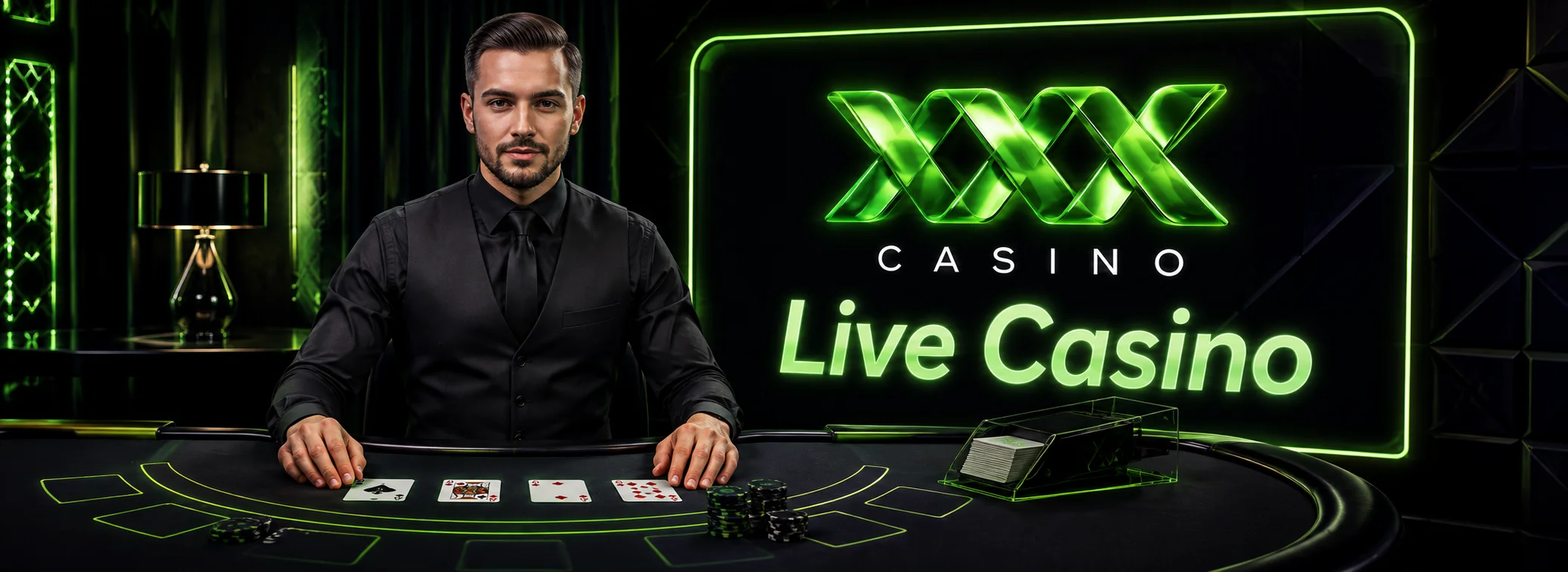 Live dealer tables at XXX Casino, streamed in Canadian dollars